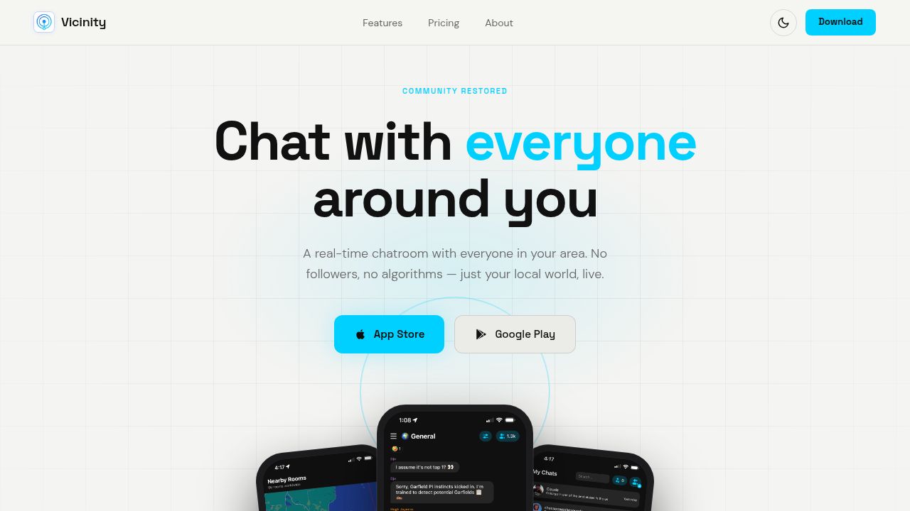 Vicinity Chat — Chat with everyone around you